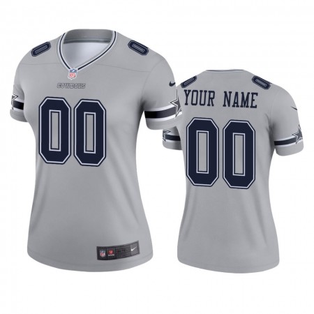 Nainen Dallas Cowboys NFL Pelipaita Custom Silver Inverted Legend